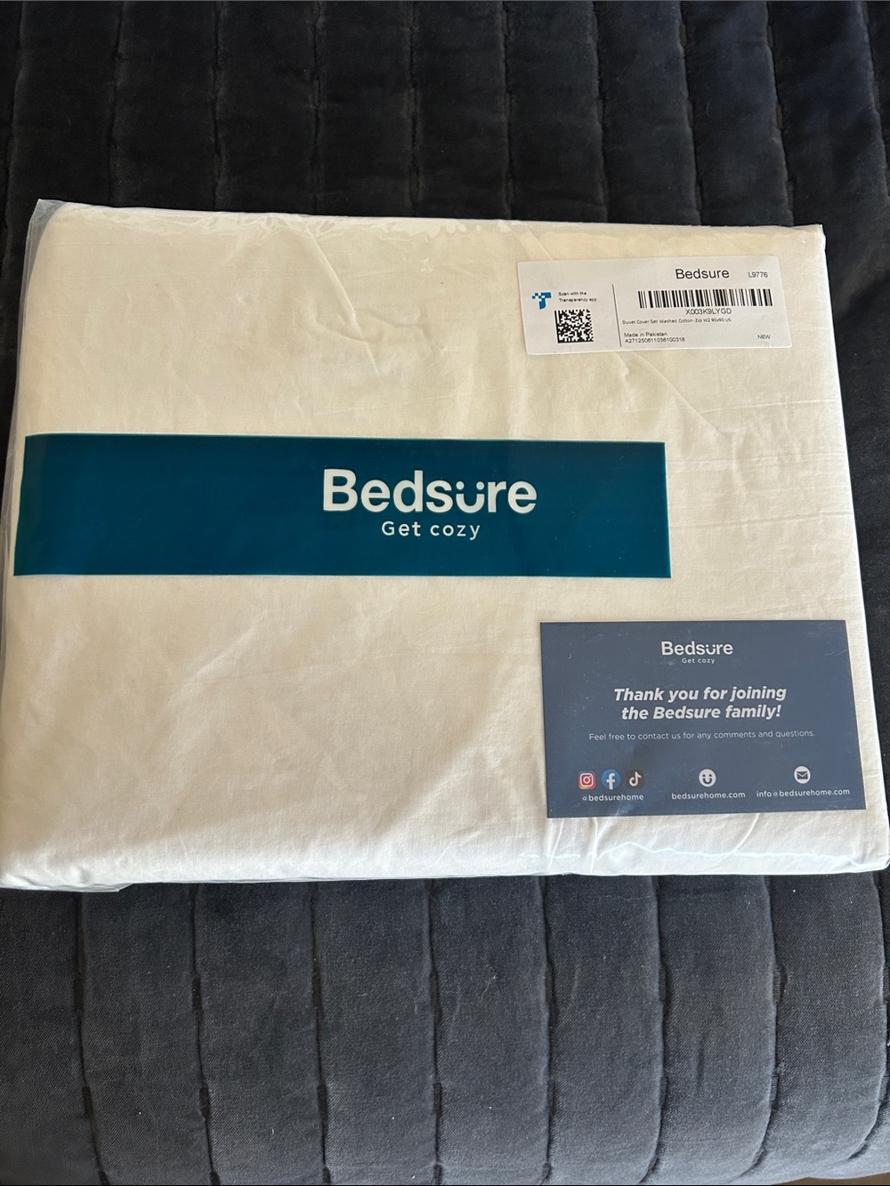 Bedsure 100% Cotton Queen Duvet Cover